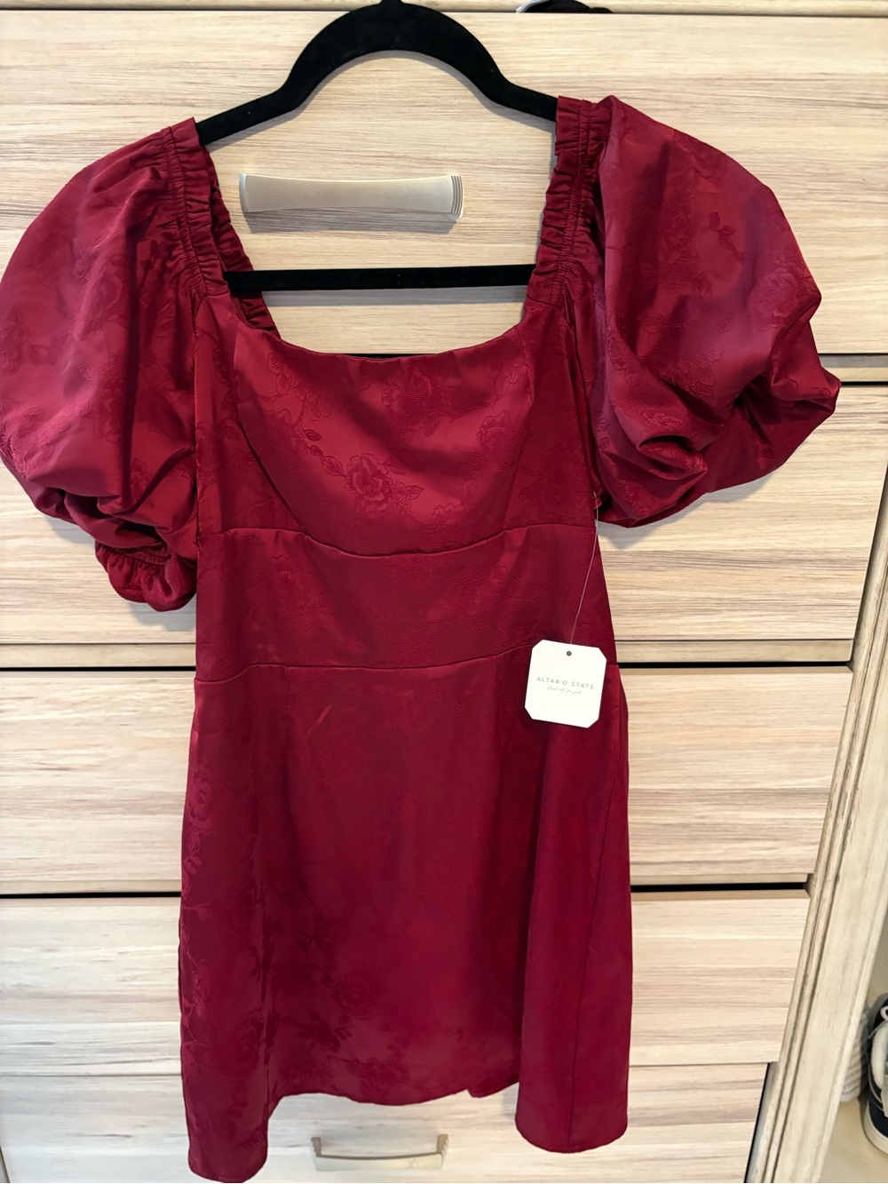 NWT Altar’d State Floral Puff Sleeve Mini Dress